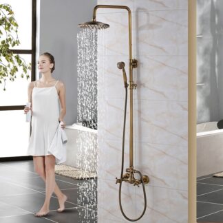 Bateria prysznicowa retro - Antyczna Deszczownia Bez Wylewki