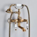 Bateria nadwannowa - Stare Antyczne Złoto i Florystyczne Wzory - główne