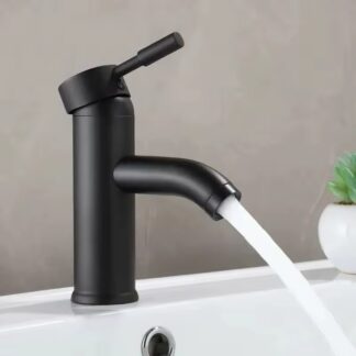 Bateria umywalkowa - Czarna Prosta