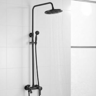 Bateria prysznicowa - Płaska Deszczownia i Nowoczesna Wylewka