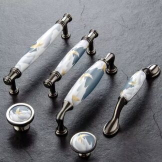 Gałki i uchwyty meblowe – Ceramiczne Niebo, Chmury i Pomarańczowy Ptak